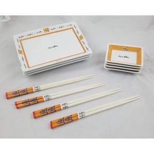 New SUSHI Plates, Sauce Bowls, & Chopsticks Set